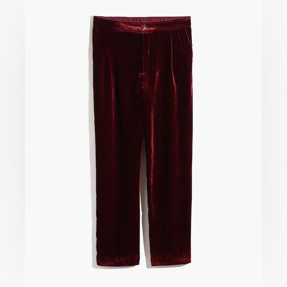EUC Velvet Tapered Pleated Pull-On Pant | Red Purple Trousers | Women’s Plus XXL - Picture 16 of 16